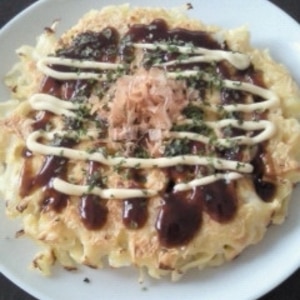 キャベツと天かすだけのお好み焼き風